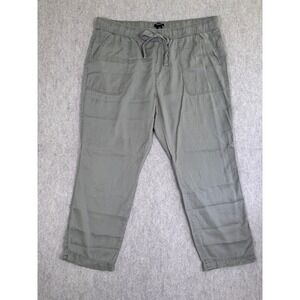 Jones New York Jones & Co Womens 1X Sage Green Drawstring Utility Pants‎ Relaxed